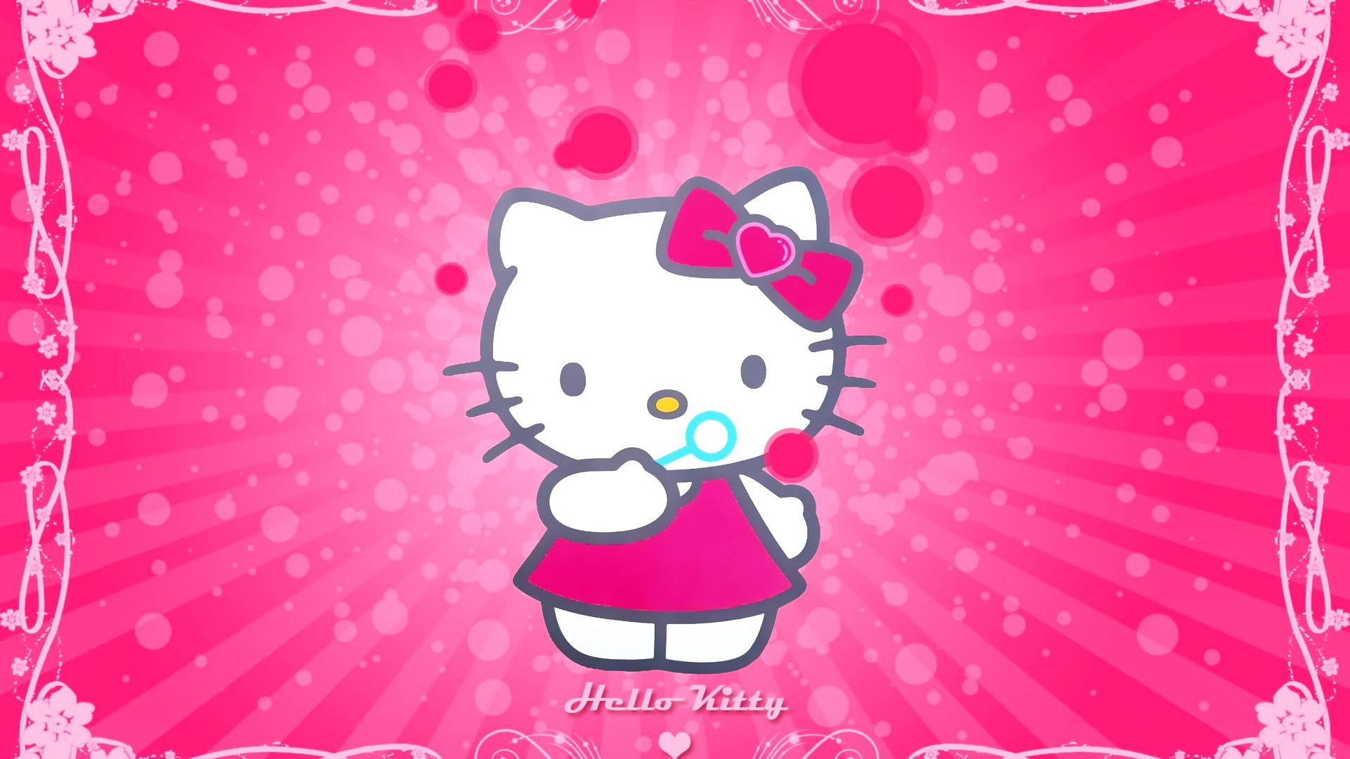 Hello Kitty Desktop Wallpaper HD with high-resolution 1920x1080 pixel. You can use and set as wallpaper for Notebook Screensavers, Mac Wallpapers, Mobile Home Screen, iPhone or Android Phones Lock Screen