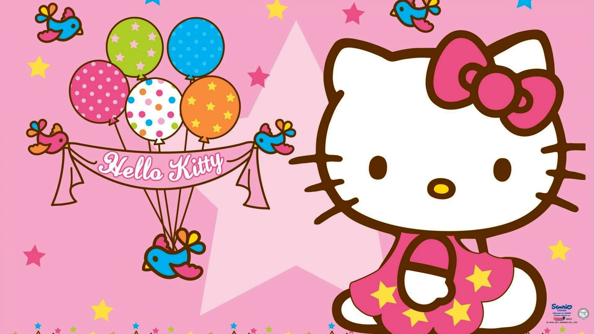 Wallpaper of Hello Kitty with high-resolution 1920x1080 pixel. You can use and set as wallpaper for Notebook Screensavers, Mac Wallpapers, Mobile Home Screen, iPhone or Android Phones Lock Screen