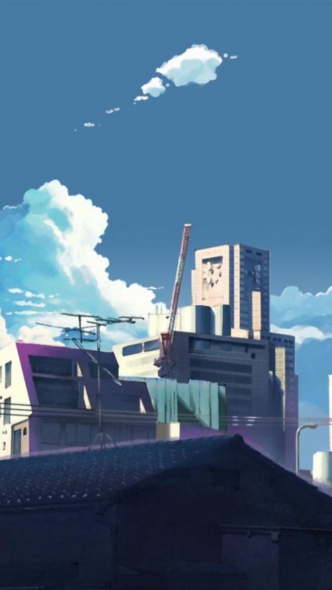 anime city iphone wallpaper