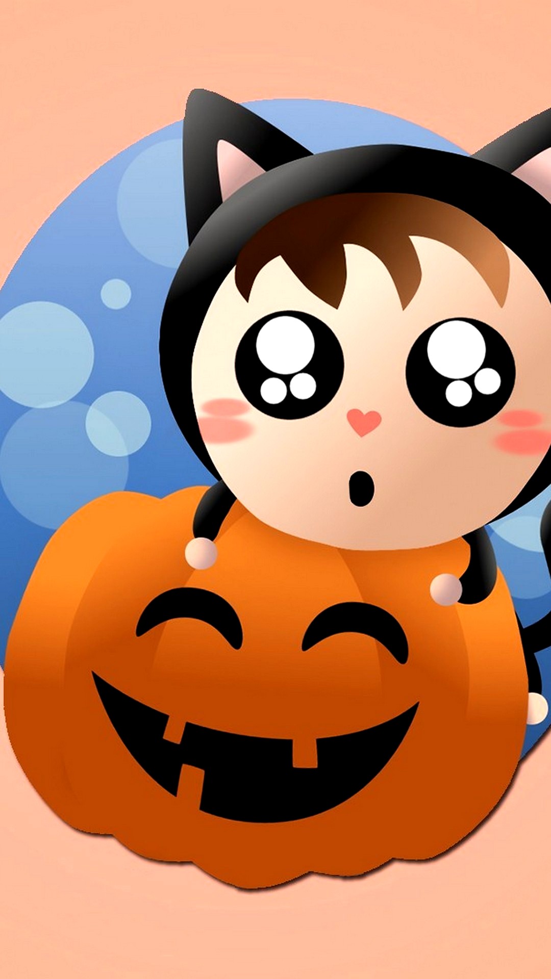 Wallpaper Mobile Cute Halloween with high-resolution 1080x1920 pixel. You can use and set as wallpaper for Notebook Screensavers, Mac Wallpapers, Mobile Home Screen, iPhone or Android Phones Lock Screen