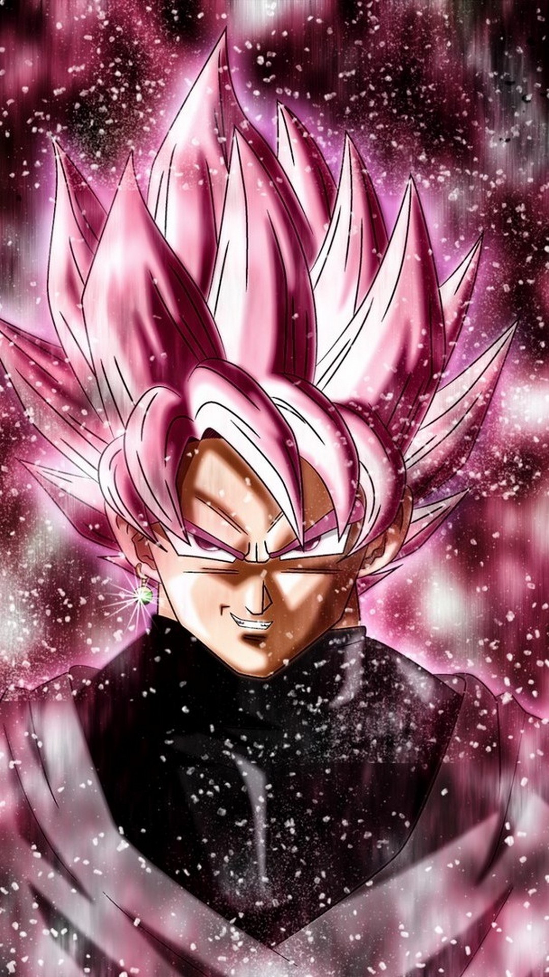 Goku Black Rose  Pink Moon Background Wallpaper Download  MobCup