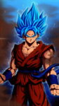 Goku SSJ Blue iPhone 12 Wallpaper