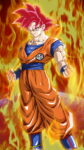Goku Super Saiyan God iPhone 12 Wallpaper