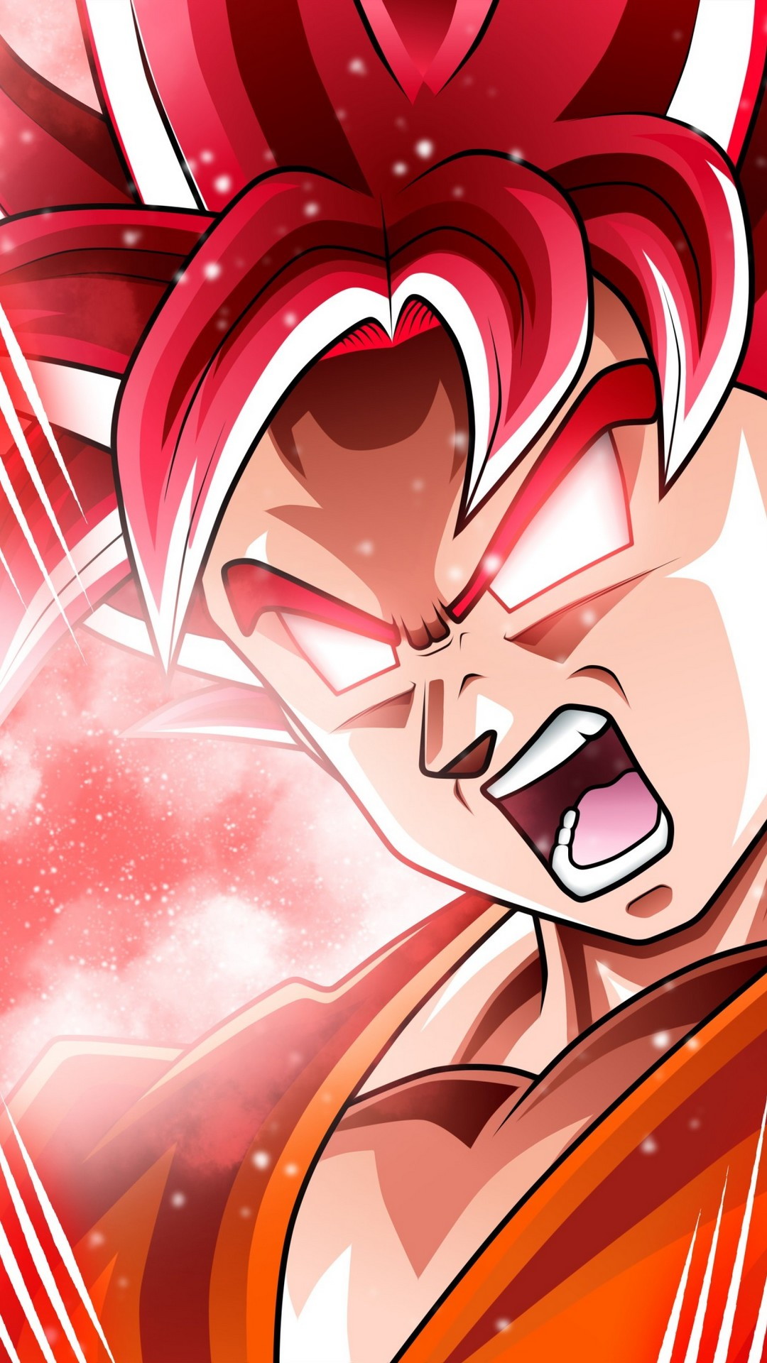 Goku Super Saiyan God iPhone X Wallpaper with high-resolution 1080x1920 pixel. You can use and set as wallpaper for Notebook Screensavers, Mac Wallpapers, Mobile Home Screen, iPhone or Android Phones Lock Screen