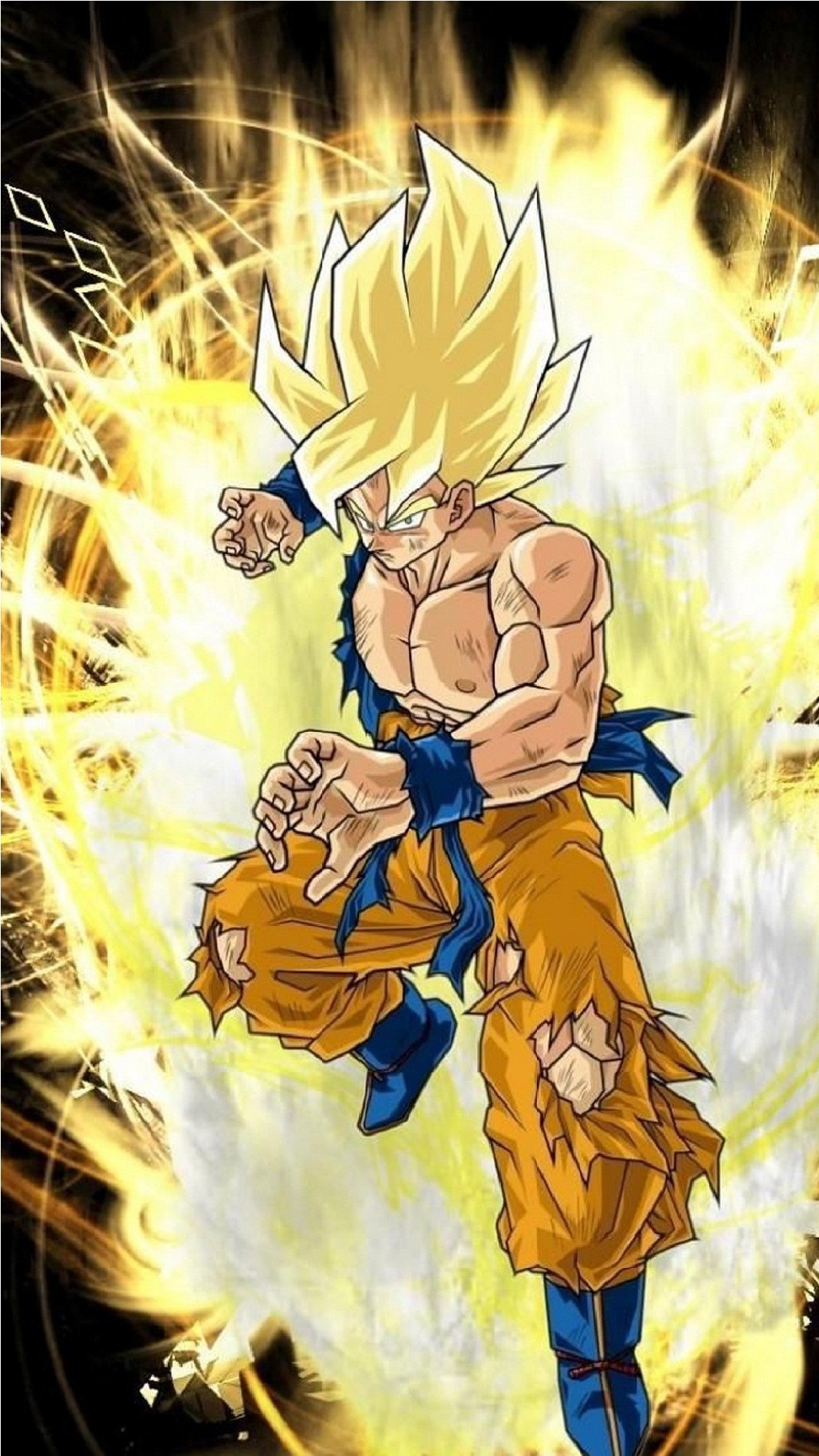 Goku Super Saiyan iPhone X Wallpaper with high-resolution 1080x1920 pixel. You can use and set as wallpaper for Notebook Screensavers, Mac Wallpapers, Mobile Home Screen, iPhone or Android Phones Lock Screen