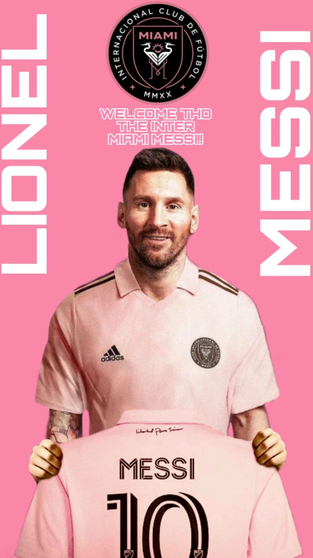 Messi Inter Miami Cell Phone Wallpaper with high-resolution 1080x1920 pixel. You can use and set as wallpaper for Notebook Screensavers, Mac Wallpapers, Mobile Home Screen, iPhone or Android Phones Lock Screen